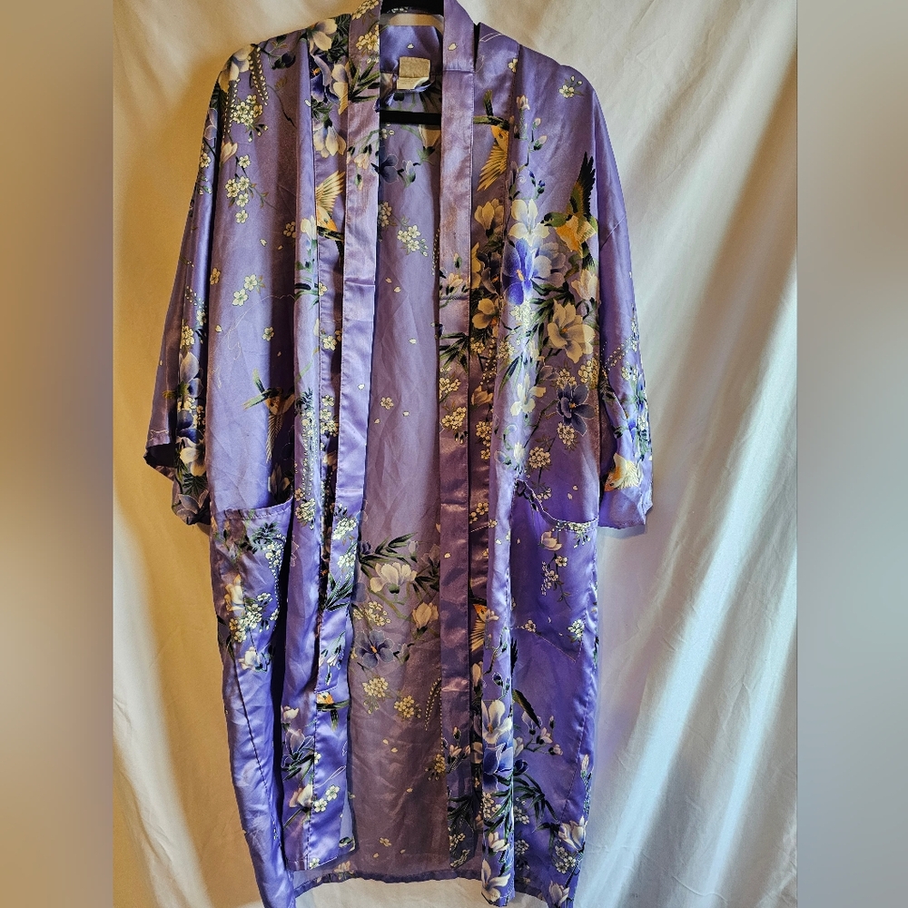 Floral Purple Robe One Size